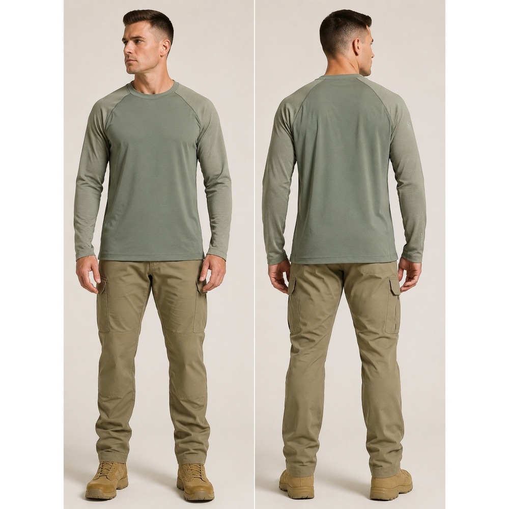 Nike ACG Shirt Large Olive Green Long Sleeve Breathable F40106TEF Base Layer
